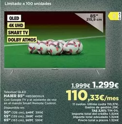 Oferta de Haier - Televisor Qled por 1299€ en El Corte Inglés