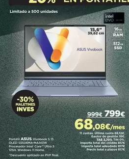 Oferta de Inves - Porkatil Wingbook 6 15 por 799€ en El Corte Inglés