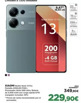 Oferta de Xiaomi - Redmi Note 13 Pro por 229,9€ en El Corte Inglés