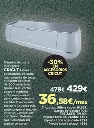 Oferta de Maquina De Corte Inslight En por 429€ en El Corte Inglés