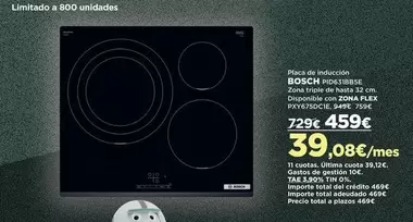 Oferta de Bosch - Limiado A 800 Unidades por 459€ en El Corte Inglés