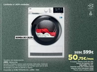 Oferta de AEG - Bomba De Calor por 599€ en El Corte Inglés