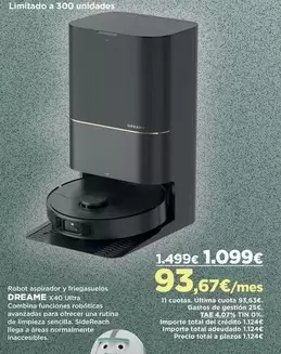 Oferta de Ultima - Dreame por 1099€ en El Corte Inglés