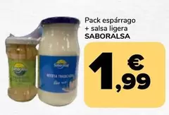 Oferta de Saboralsa - Pack Esparrago + Salsa Ligera por 1,99€ en Supeco