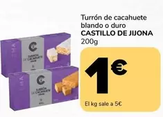 Oferta de Castillo De Jijona - Turron De Cacahuete Blando O Duro por 1€ en Supeco