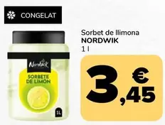 Oferta de Bordwik - Sorbet De Llimona por 3,45€ en Supeco