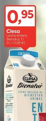 Oferta de Clesa - Leche Entera por 0,95€ en Suma Supermercados