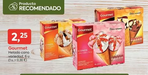 Oferta de Gourmet - Helado Cono por 2,25€ en Suma Supermercados