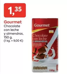 Oferta de Gourmet - Chocolate Con Leche Y Almendras por 1,35€ en Suma Supermercados