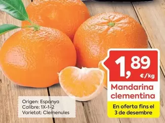 Oferta de Origen - Mandarina Clementina por 1,89€ en Suma Supermercados