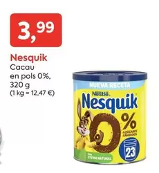 Oferta de Nesquik - Cacau En Pols 0% por 3,99€ en Suma Supermercados