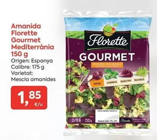 Oferta de Florette - Amanida Gourmet Mediterrania por 1,85€ en Suma Supermercados