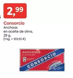 Oferta de Consorcio - Anchoas En Aceite De Oliva por 2,99€ en Suma Supermercados