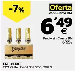 Oferta de Freixenet - Cava Carta Nevada Semi Seco por 6,95€ en BM Supermercados