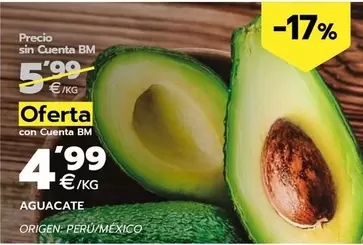 Oferta de Aguacate por 4,99€ en BM Supermercados