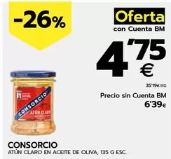 Oferta de Consorcio - Atun Claro En Aceite De Oliva por 6,39€ en BM Supermercados