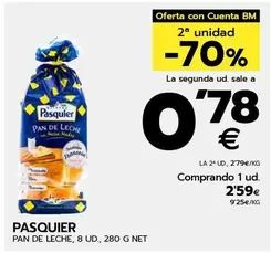 Oferta de Pasquier - Pan De Leche por 2,59€ en BM Supermercados