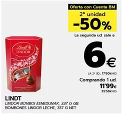 Oferta de Lindt - Lindor Bombones Leche  por 11,99€ en BM Supermercados