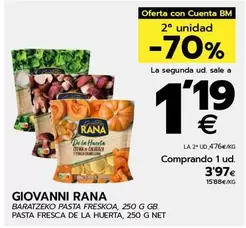 Oferta de Rana - Pasta Fresca De La Huerta por 3,97€ en BM Supermercados