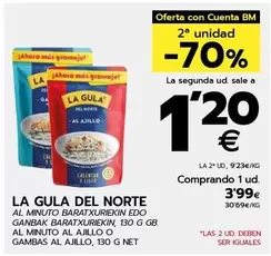 Oferta de La Gula Del Norte - Al Minuto Al Ajillo O Gambas Al Ajillo por 3,99€ en BM Supermercados