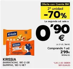 Oferta de Krissia - Barritas por 2,99€ en BM Supermercados