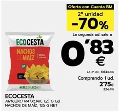 Oferta de Ecocesta - Nachos De Maiz por 2,75€ en BM Supermercados