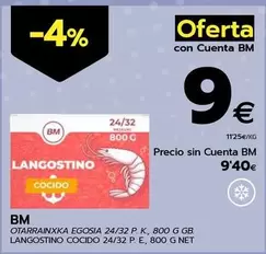 Oferta de Bm - Langostino Cocido por 9,4€ en BM Supermercados