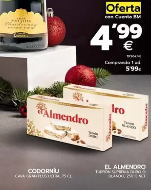 Oferta de El Almendro - Turrón Suprema Duro O Blando  por 5,99€ en BM Supermercados