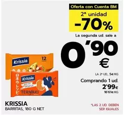 Oferta de Krissia - Barritas por 2,99€ en BM Supermercados