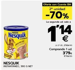 Oferta de Nesquik - Instantaneo por 3,79€ en BM Supermercados