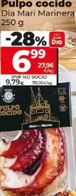 Oferta de Dia Mari Marinera - Pulpo Cocido por 6,99€ en Dia