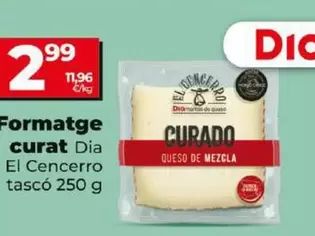 Oferta de Dia El Cencerro - Queso Curado por 2,99€ en Dia