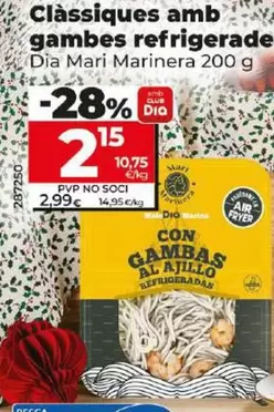 Oferta de Dia Mari Marinera - Clasicas Con Gambas Refrigeradas por 2,15€ en Dia