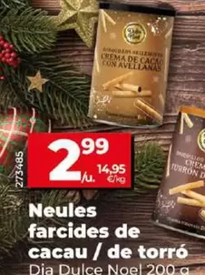 Oferta de Dia Dulce Noel - Barquillos Rellenos De Cacao/De Turron por 2,99€ en Dia