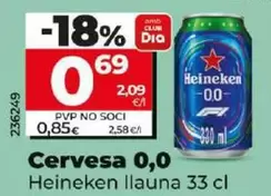 Oferta de Heineken - Cerveza 0,0 por 0,69€ en Dia