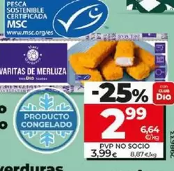 Oferta de Dia Mari Marinera - Varitas De Merluza por 2,99€ en Dia