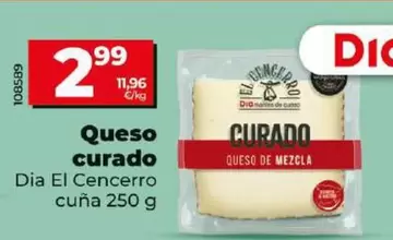 Oferta de Dia El Cencerro - Queso Curado por 2,99€ en Dia