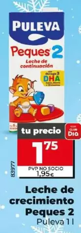 Oferta de Puleva - Leche De Crecimiento Peques 2 por 1,75€ en Dia