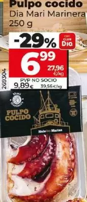 Oferta de Dia Mari Marinera - Pulpo Cocido por 6,99€ en Dia