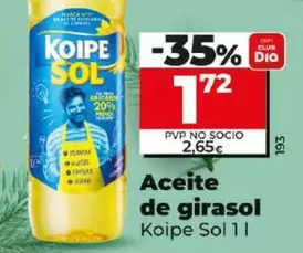 Oferta de Koipe - Aceite De Girasol por 1,72€ en Dia