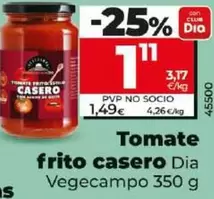 Oferta de Dia Vegecampo - Tomate Frito Casero por 1,11€ en Dia