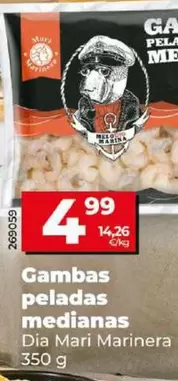 Oferta de Dia Mari Marinera - Gambas Peladas Medianas por 4,99€ en Dia