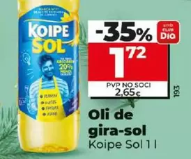 Oferta de Koipe - Aceite De Girasol por 1,72€ en Dia