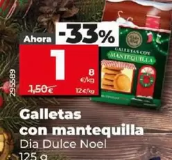 Oferta de Dia Dulce Noel - Galletas Con Mantequilla por 1€ en Dia