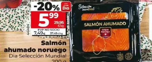 Oferta de Dia Seleccion Mundial - Salmon Ahumado Noruego por 5,99€ en Dia