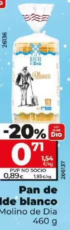 Oferta de El Molino De Dia - Pan De Mando Blanco por 0,71€ en Dia