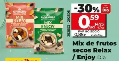 Oferta de Dia Naturmundo - Mix De Frutos Secos Relax/Enjoy por 0,59€ en Dia