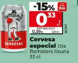 Oferta de Dia Ramblers - Cerveza Especial por 0,33€ en Dia