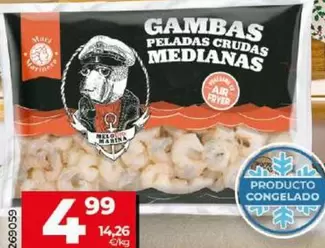 Oferta de Dia Mari Marinera - Gambas Peladas Medianas por 4,99€ en Dia