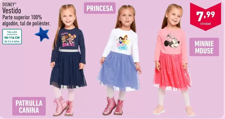 Oferta de Disney - Vestido por 7,99€ en ALDI